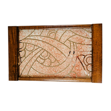Afbeelding in Gallery-weergave laden, Plateau Art déco au miroir gravé à décor géométrique stylisé, années 1925-1935
