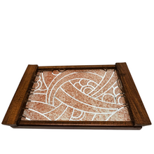Afbeelding in Gallery-weergave laden, Plateau Art déco au miroir gravé à décor géométrique stylisé, années 1925-1935
