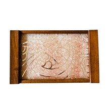Afbeelding in Gallery-weergave laden, Plateau Art déco au miroir gravé à décor géométrique stylisé, années 1925-1935
