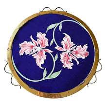Load image into Gallery viewer, Plat à gâteau tournant en céramique Art déco aux iris, vers 1930-1940 Le Charme des Violettes - Brocante en ligne
