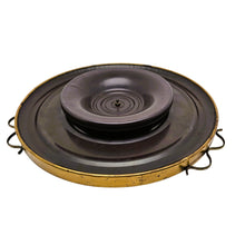 Load image into Gallery viewer, Plat à gâteau tournant en céramique Art déco aux iris, vers 1930-1940 Le Charme des Violettes - Brocante en ligne
