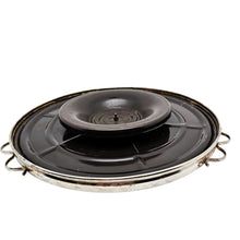 Charger l'image dans la galerie, Plat à gâteau tournant Art déco aux tulipes – fond gris bleuté, vers 1930-1940 Le Charme des Violettes - Brocante en ligne
