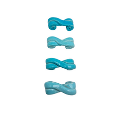 Load image into Gallery viewer, Suite de 4 porte-couteaux en céramique turquoise – Esprit Vallauris, années 1960 Le Charme des Violettes - Brocante en ligne
