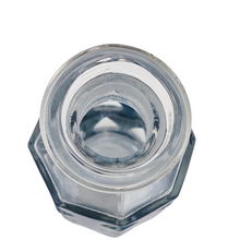 Charger l'image dans la galerie, Porte-lettres en métal doré peint à la main avec deux flacons, fin XIXè - début XXè
