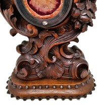 Charger l'image dans la galerie, Grand porte-montre de gousset en bois sculpté néo-rocaille, fin XIXᵉ siècle Le Charme des Violettes - Brocante en ligne
