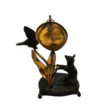 Load image into Gallery viewer, Porte-montre en plomb de Nuremberg – Le Corbeau et le Renard, fin XIXe siècle Le Charme des Violettes - Brocante en ligne
