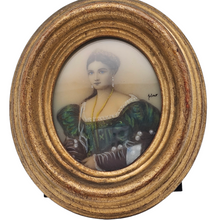 Load image into Gallery viewer, Miniature sur ivoire, portrait d&#39;une élégante, XIXe
