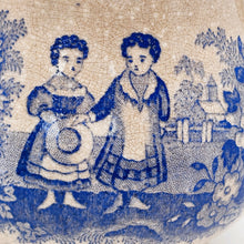 Load image into Gallery viewer, Mouzin Lecat &amp; Cie (Wasmuël), Pot à lait romantique aux enfants, années 1850-1870
