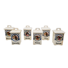 Charger l'image dans la galerie, Ensemble de 6 pots à épices Ditmar Urbach, décor d’oiseaux, Tchécoslovaquie, années 1930-1940 Le Charme des Violettes - Brocante en ligne
