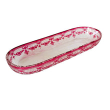 Load image into Gallery viewer, Val Saint-Lambert - Ravier en cristal doublé rose décor gravé à l'acide, estampillé, circa 1900 Le Charme des Violettes - Brocante en ligne
