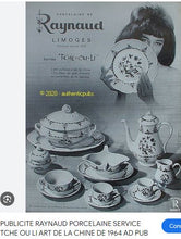 Charger l&#39;image dans la galerie, A. Raynaud et Cie, Limoges. Assiette en porcelaine du service TCHE OU LI, Art de la Chine, 1964
