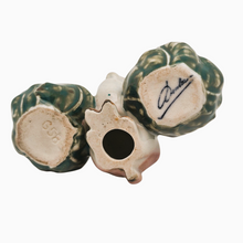 Afbeelding in Gallery-weergave laden, Saleron double en porcelaine – Lapin et choux – Esprit printanier, milieu XXè Le Charme des Violettes - Brocante en ligne
