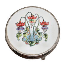 Load image into Gallery viewer, Sous-plat Art nouveau en céramique à décor floral, vers 1910 Le Charme des Violettes - Brocante en ligne
