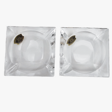 Load image into Gallery viewer, Val Saint-Lambert. Pair of small vintage cut crystal ashtrays
