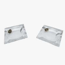 Load image into Gallery viewer, Val Saint-Lambert. Pair of small vintage cut crystal ashtrays
