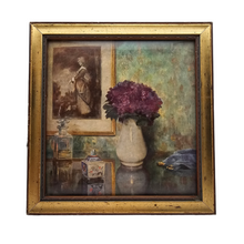 Afbeelding in Gallery-weergave laden, Dolf van Roy. Het boeket viooltjes. Oude reproductie
