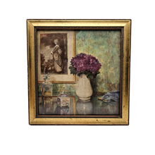 Load image into Gallery viewer, Dolf Van Roy. The bouquet of violets. Old reproduction
