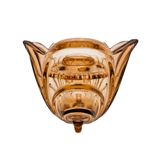 Afbeelding in Gallery-weergave laden, Vase Art déco Walther &amp; Söhne, Modèle Irene, en verre rose ambré avec pique-fleurs, années 1930 Le Charme des Violettes - Brocante en ligne
