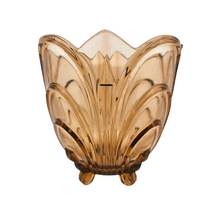 Afbeelding in Gallery-weergave laden, Vase Art déco Walther &amp; Söhne, Modèle Irene, en verre rose ambré avec pique-fleurs, années 1930 Le Charme des Violettes - Brocante en ligne
