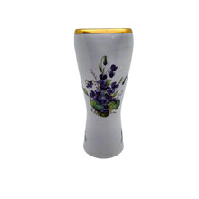 Charger l'image dans la galerie, Petit vase en Porcelaine de Bruxelles aux violettes, années 1950 Le Charme des Violettes - Brocante en ligne
