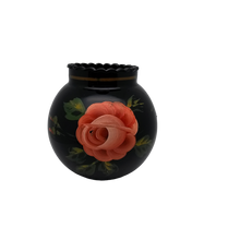 Charger l&#39;image dans la galerie, De Rupel Boom ? Vase boule Art déco en verre noir

