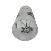 Load image into Gallery viewer, Vase rouleau en verre dépoli et émaillé au décor floral Art déco, vers 1925 Le Charme des Violettes - Brocante en ligne
