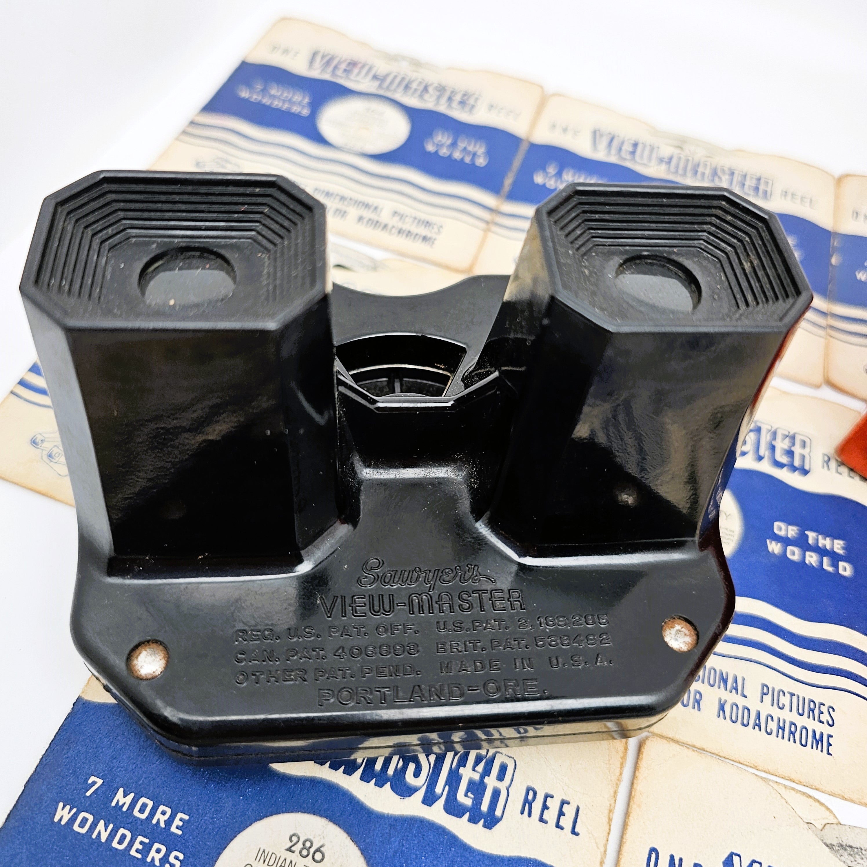 VINTAGE SAWYER VIEW Master Model E 3-Dimension Viewer With 22 Slides