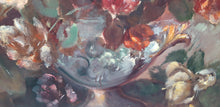 Afbeelding in Gallery-weergave laden, Olieverf op paneel gesigneerd: Boeket romantische rozen
