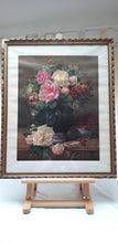 Afbeelding in Gallery-weergave laden, Ingelijste chromo: Boeket rozen in een vaas
