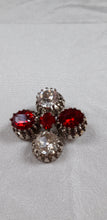 Load image into Gallery viewer, Red and white vintage brooch
