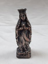 Load image into Gallery viewer, Old statuette of Our Lady of Lourdes in silver metal
