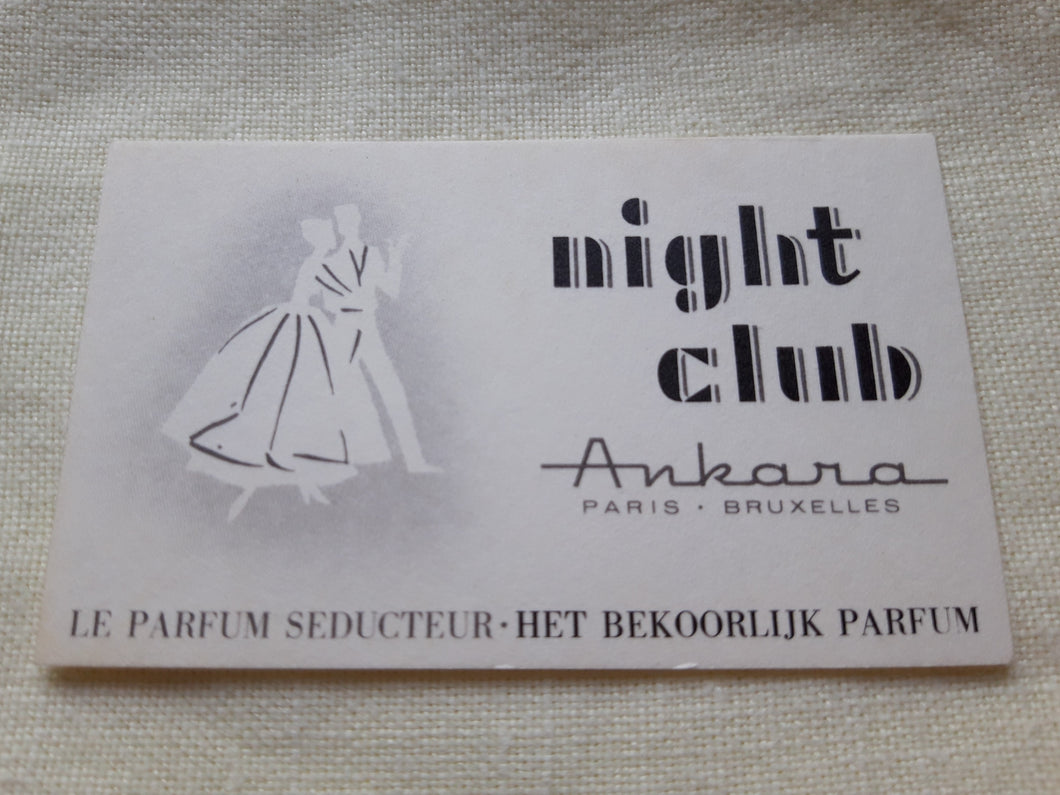 Carte parfumée Night club d'Ankara