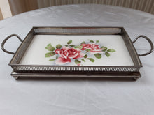 Load image into Gallery viewer, Ceramic tray from the 20s with rose motifs
