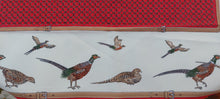 Load image into Gallery viewer, Vintage silk scarf with pheasant motifs by Fiorini
