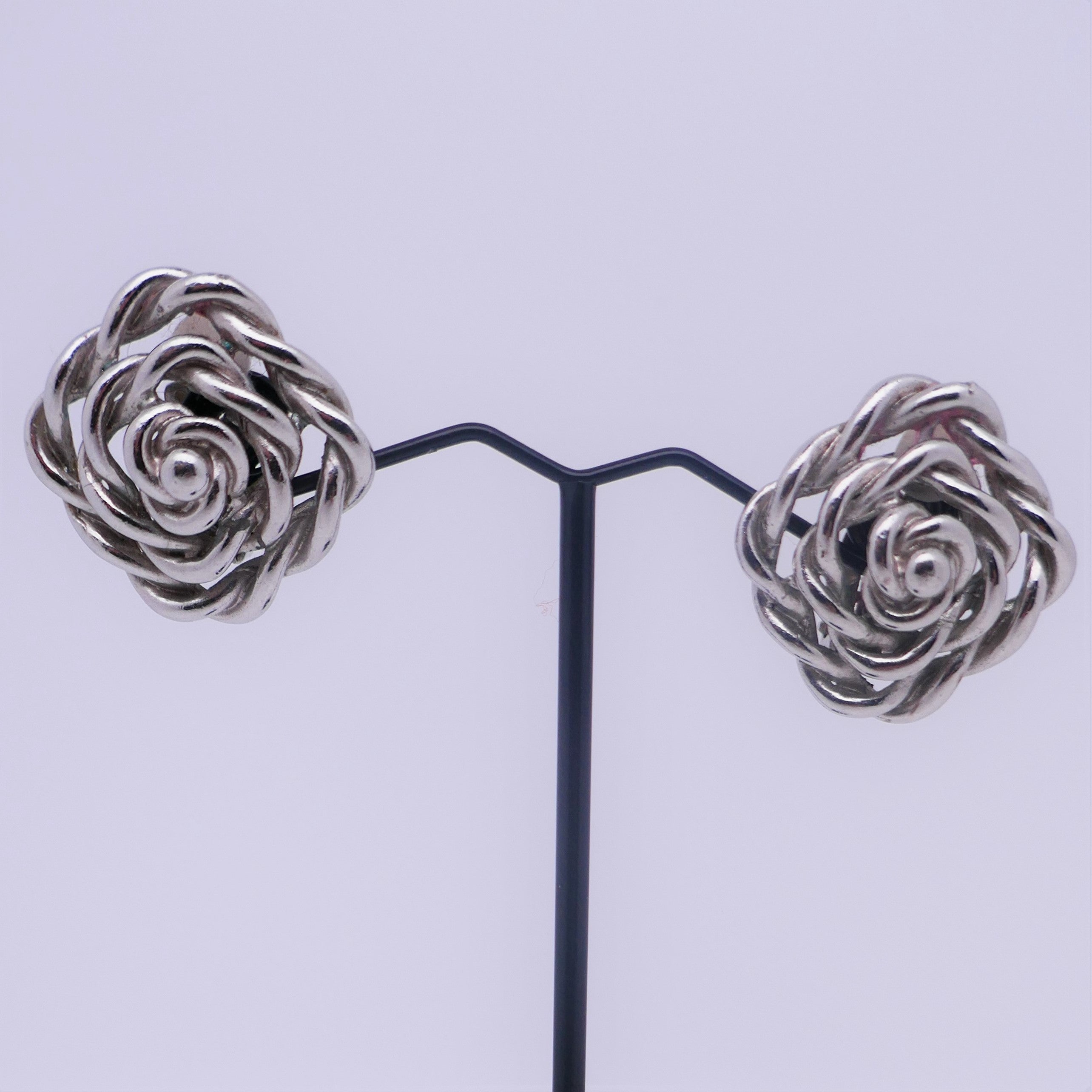 Clips à Cheveux Vintage Argenté – Style Années 80 – Occasion En Métal